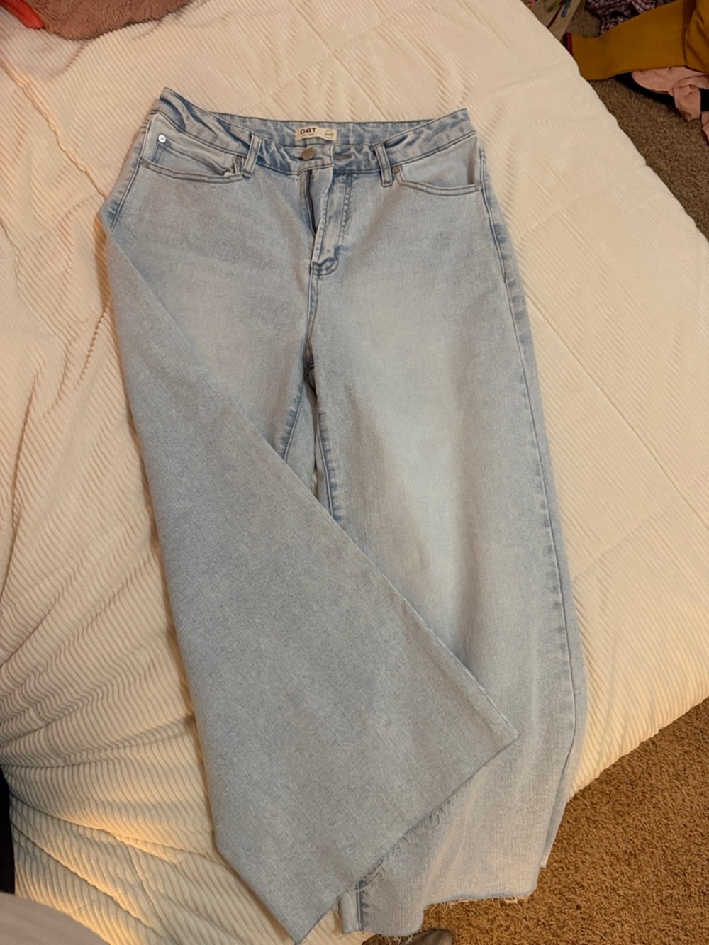 Oat New York Light Blue Wide-Leg Jeans